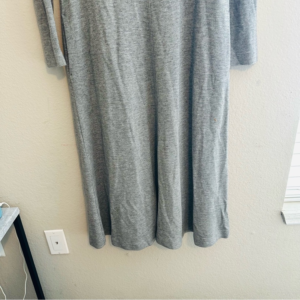 J. Jill Wool Blend Maxi Dress Womens Size Medium Gray Minimalist Modest Casual - Picture 5 of 13
